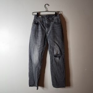 Levi's Gray Straight Leg Jeans for Women